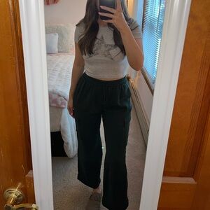 Green Cargo Sweatpants